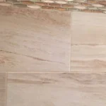 Tile accent wall detail in shower