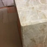 Close-up of marble countertop edge detail