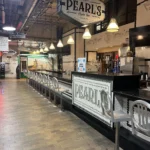 Pearl's Oyster Bar commercial dining counter with pendant lighting